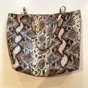 Faux Snakeskin tote Saks Fifth Ave